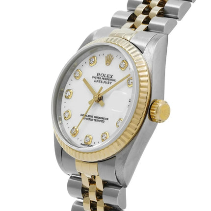 [Store Display] ROLEX Datejust White/Diamond Unisex Watch 31MM