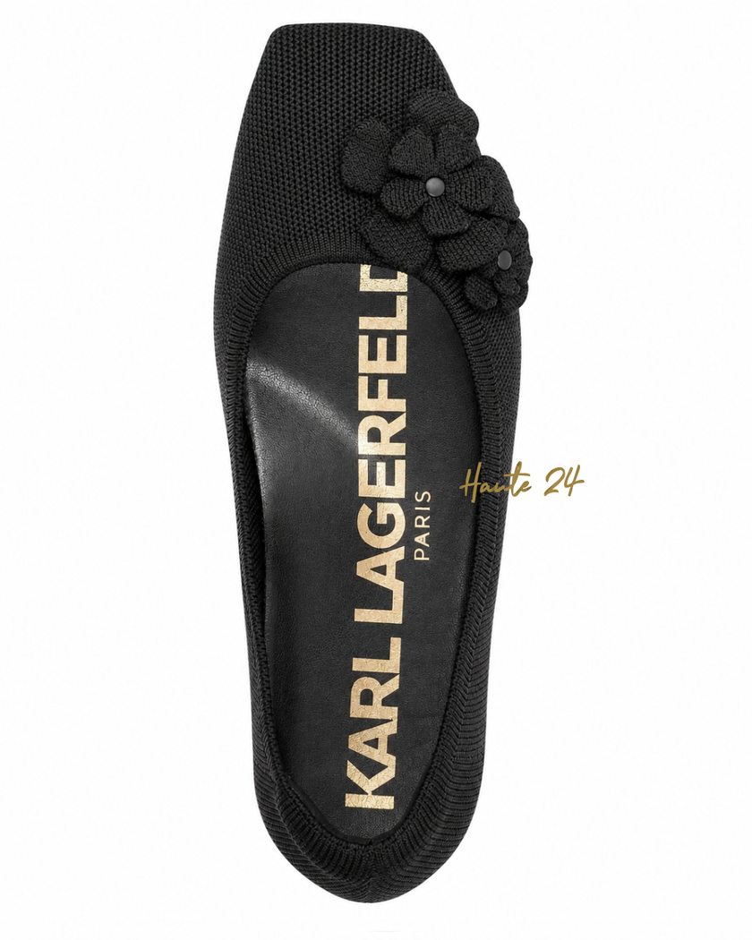 KARL LAGERFELD ZUNDRO MESH FLORAL BALLET FLAT