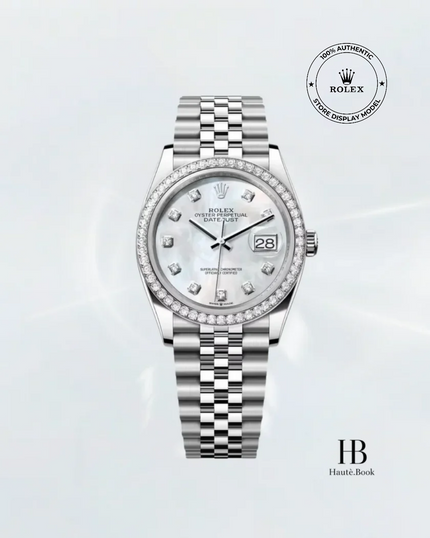 [Store Display] ROLEX Datejust Silver/Computer Diamond White Gold Stainless Steel 36 mm