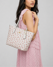 COACH Medium City Tote Bag With Cherry Print