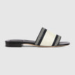 GUCCI Women's Mule - Black and White image 2