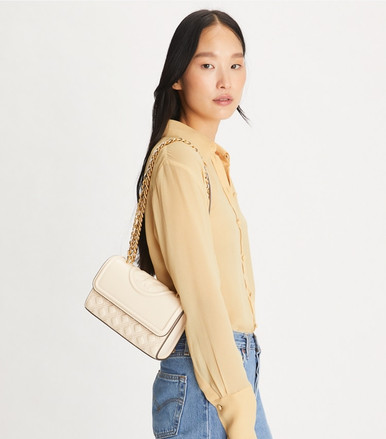 [AT DELHI] TORY BURCH Small Fleming  Convertible Shoulder Bag - New Cream image 1