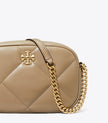TORY BURCH Kira Diamond Quilt Camera Bag - Taupe Oak image 2