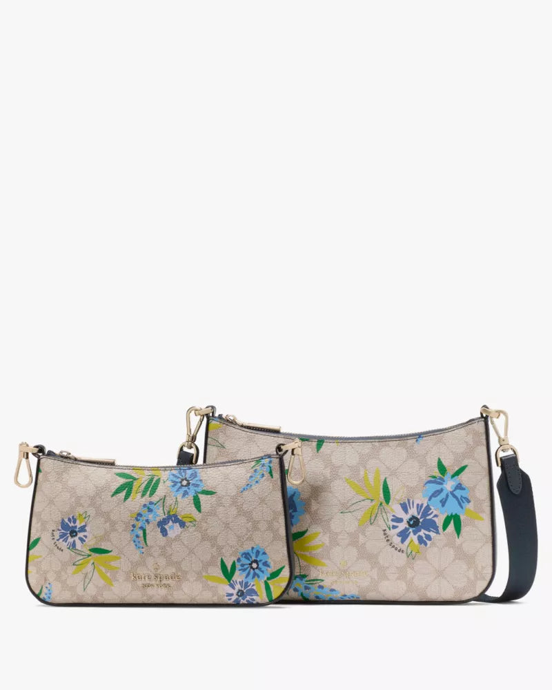 [AT DELHI] KATE SPADE Duet Spade Flower Floral Crossbody - Blazer Blue Multi image 4