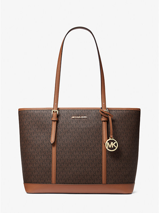 MICHAEL KORS  Jet Set Travel Large Logo Tote Bag - Brown (Arriving In Delhi) image 0