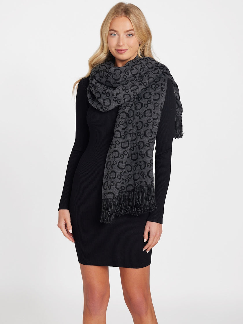 Guess Reversible G Logo Scarf - Black image 1
