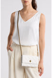 KURT GEIGER Soho Leather Wallet on Chain - White