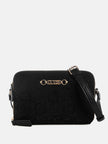 Guess Avelina Rhinestone Logo Double-Zip Crossbody - Black image 0