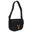 VERSACE Grainy Calf Leather Logo Crossbody Shoulder Bag image 0