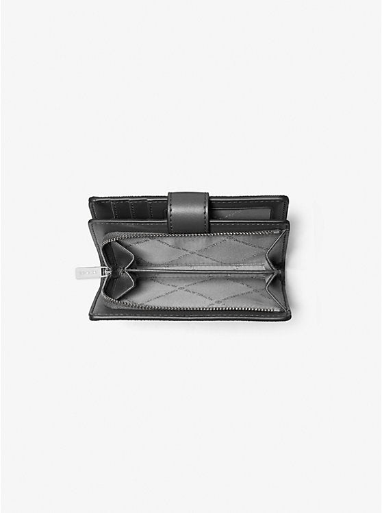 MICHAEL KORS Jet Set Medium Two-Tone Logo Wallet - Black Combo image 1