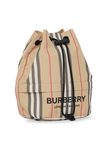 BURBERRY Phoebe Icon Stripe Drawstring Bucket Bag - Beige image 1