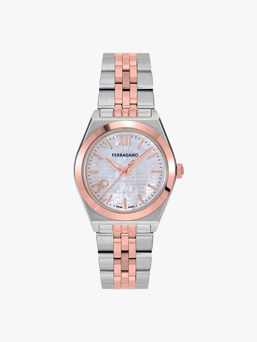 SALVATORE FERRAGAMO Vega New Quartz Mother of Pearl Dial Ladies Watch image 0