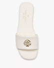 KATE SPADE Kendall Smooth Leather Slide Sandal - Cream image 2