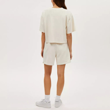 COACH Garment Dye Cropped T Shirt - Cream image 0