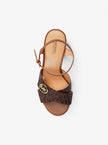 MICHAEL KORS Hannah Signature Logo Platform Sandal - Brown image 3