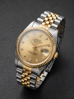 [AT DELHI] [STORE DISPLAY MODEL] ROLEX Datejust Steel Yellow Gold Diamond Dial Mens Watch image 0