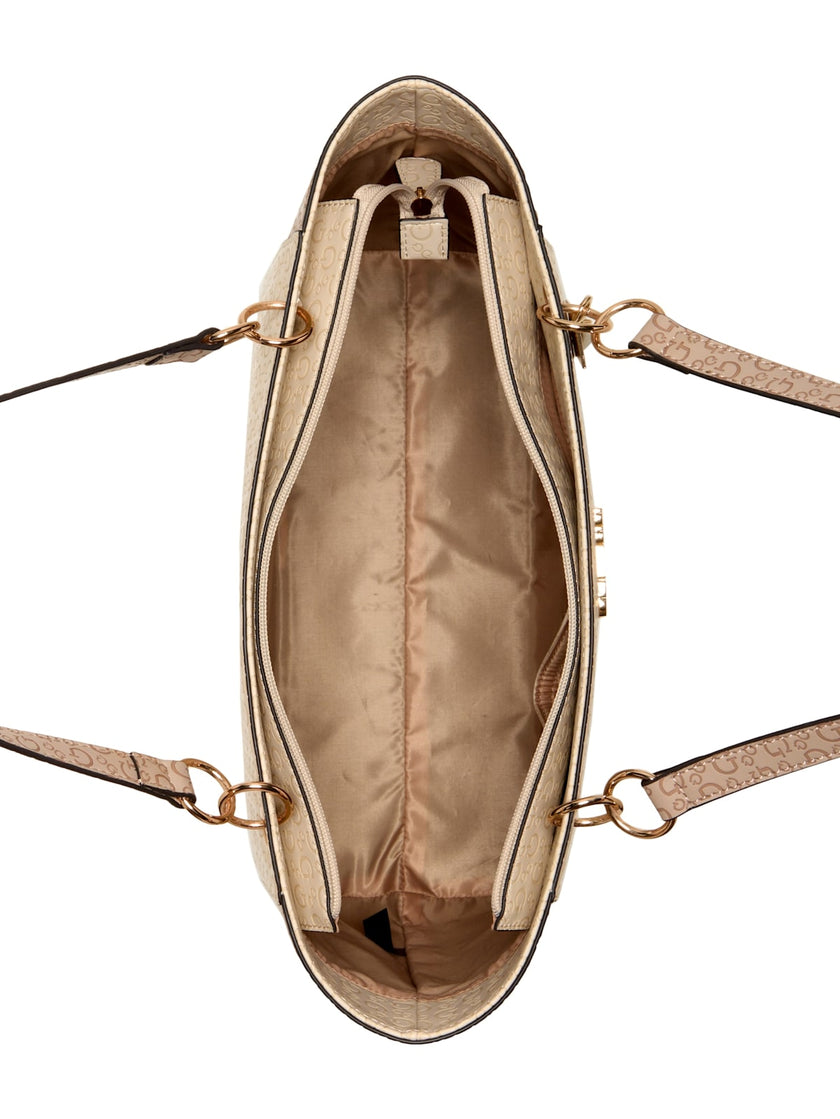 Guess Zakaria Debossed Logo Tote - Neutral image 3