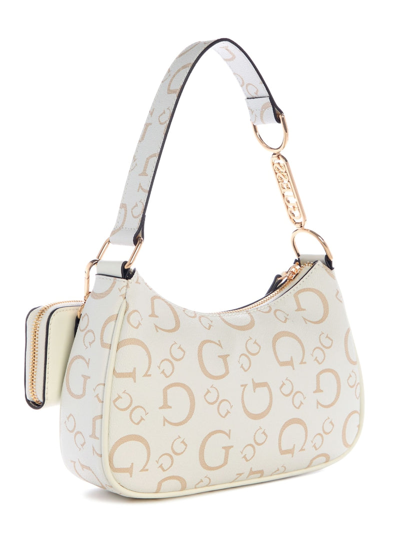 Guess Oona Logo Shoulder Bag - White image 2