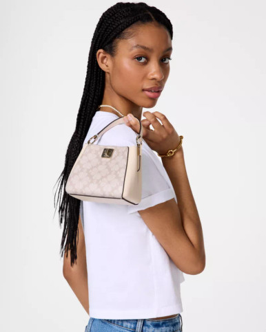 KATE SPADE  Spade Flower Pvc Mini Top Handle Crossbody - Dark Beige Multi image 2