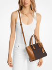 [AT DELHI] MICHAEL KORS Taryn Small Signature Logo and Leather Convertible Crossbody Bag - Brown/Acorn image 1