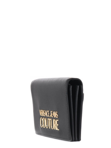 Versace Jeans Couture Logo-Embellished Chain-Linked Crossbody Bag - Black image 0