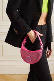 VERSACE Mini Crystal-embellished Satin And Leather Shoulder Bag (Arriving In Delhi) image 0