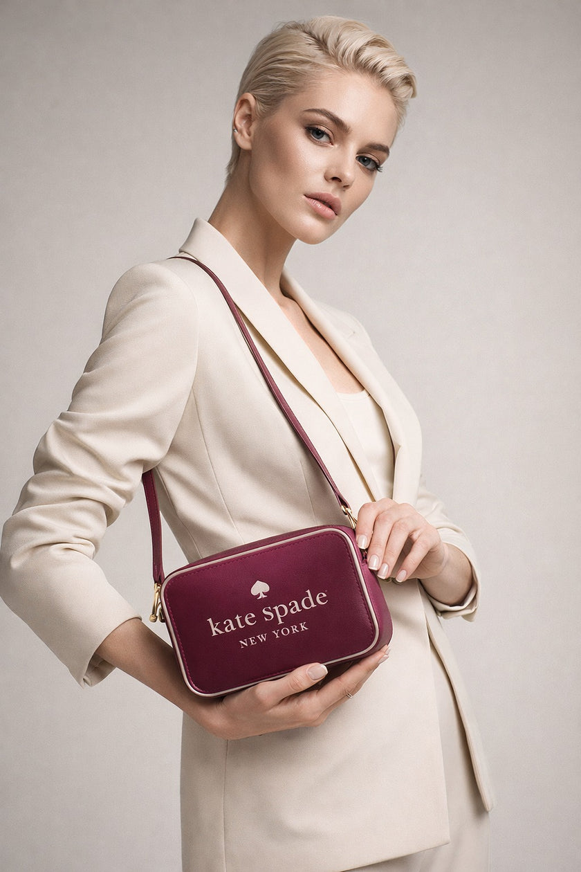 [AT DELHI] KATE SPADE  Oh Snap Colorblock Mini Camera Bag - Dark Raspberry Multi image 0