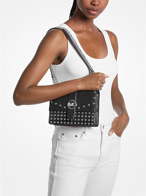 MICHAEL KORS Greenwich Small Studded Distressed Crossbody Bag image 1