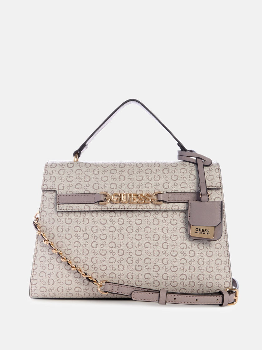 Guess Rhiannon Logo Top Handle Bag - Neutral image 0