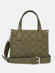 Guess Forber Perforated Logo Mini Tote - Green image 0