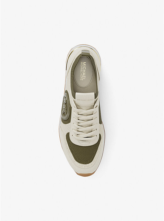 Michael Kors Jenkins Two-Tone Stretch Knit Trainer - Olive image 2