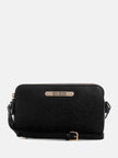 Guess Kyrie Saffiano Top-Zip Crossbody - Black image 0