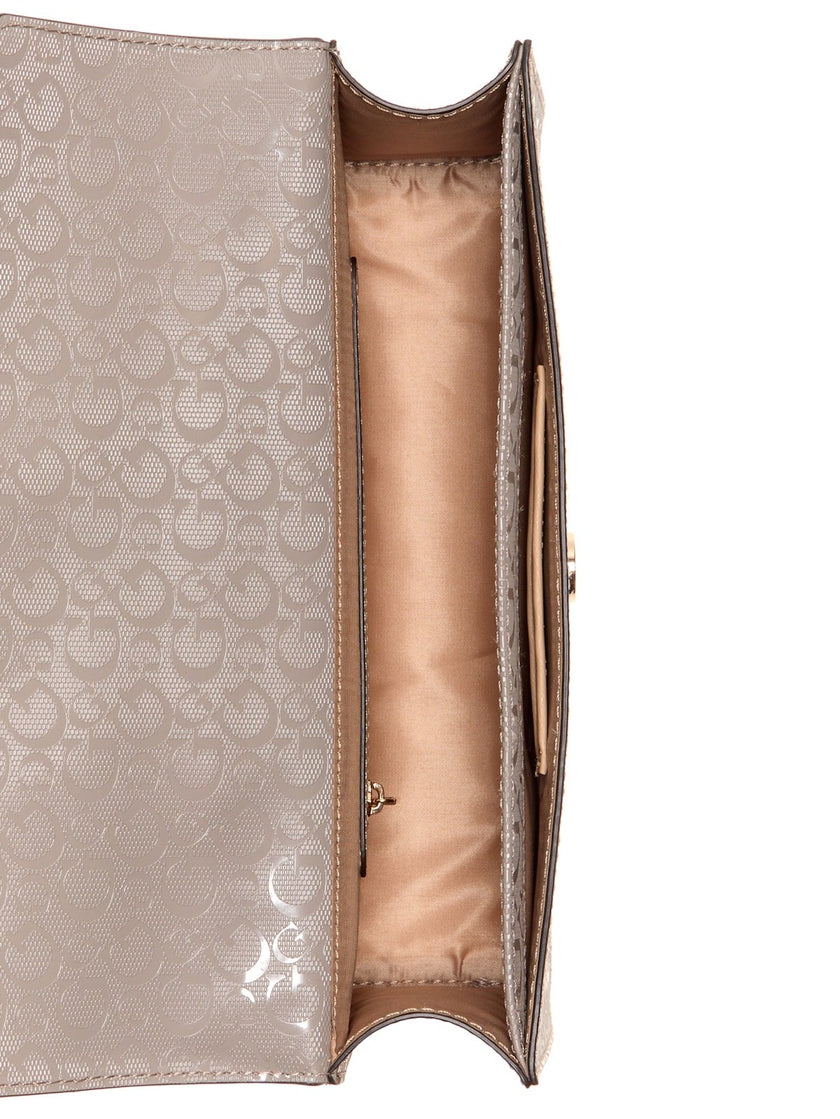 Guess Kiran Logo Shine Convertible Crossbody - Gray image 3