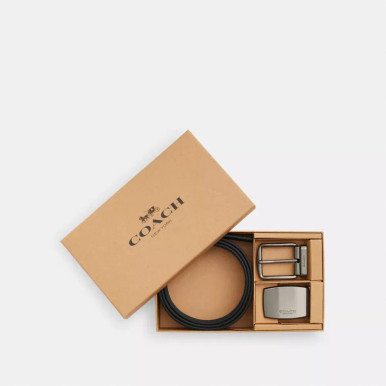 COACH Boxed Plaque And Harness Buckle Cut To Size Reversible Belt, 38 Mm image 0