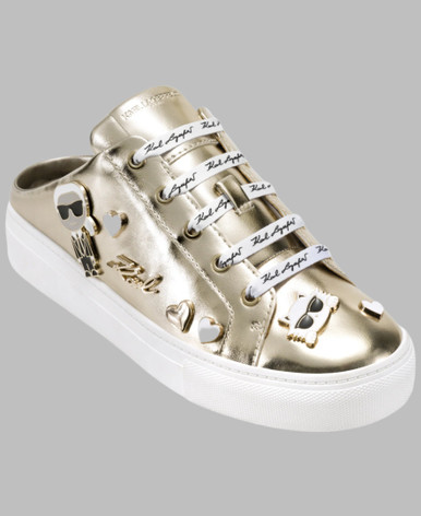 KARL LAGERFELD Cambria Cate Pin Metallic Sneaker Mule image 1
