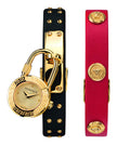 VERSACE Medusa Lock Icon Quartz Ladies Watch - Gold Red VEDW00119