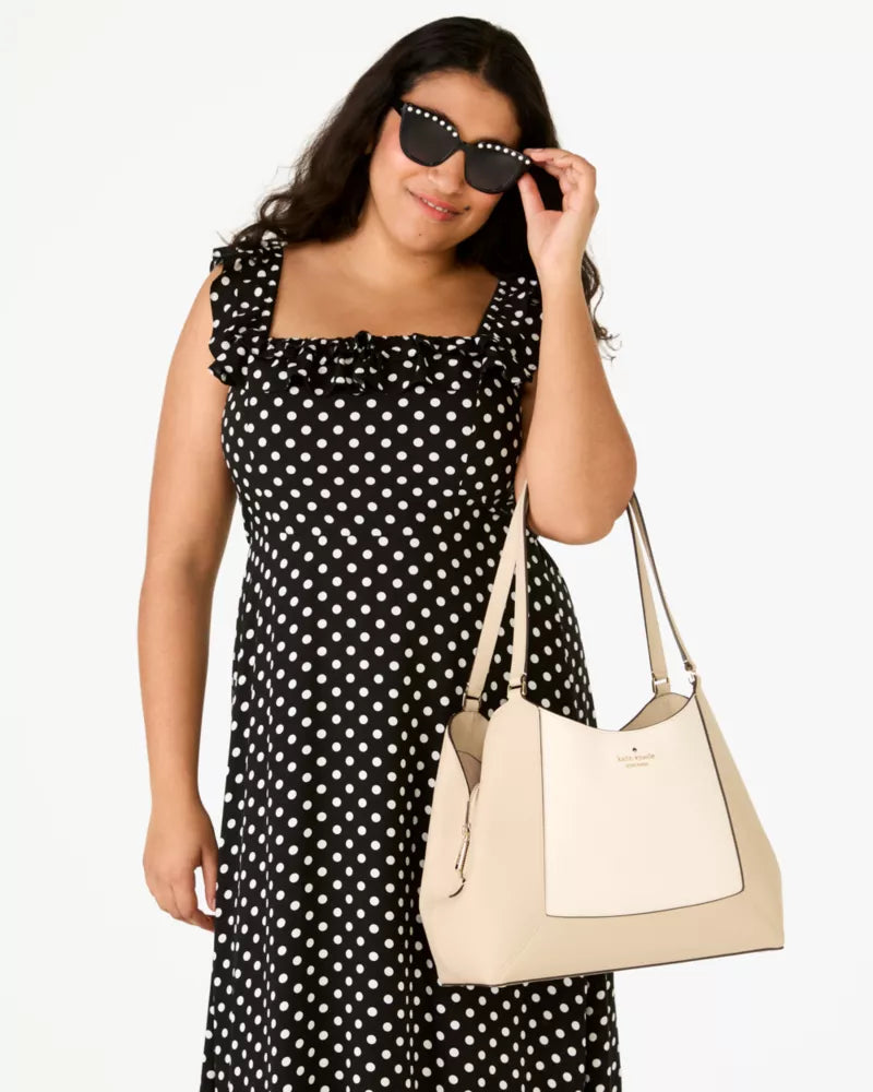 [AT DELHI] KATE SPADE Lena Colorblock Large Triple Compartment Shoulder Bag image 1