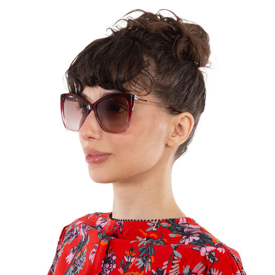 Jimmy Choo Burgundy Gradient Cat Eye Ladies Sunglasses image 1