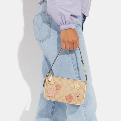 COACH Nolita 19 In Signature Canvas With Floral Applique image 0