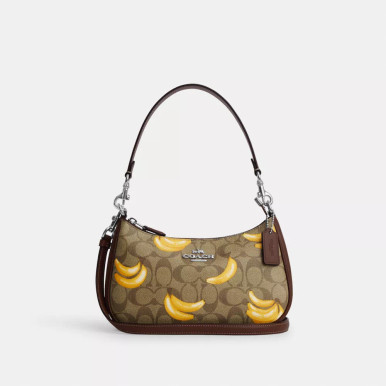 COACH Teri Shoulder Bag In Signature Canvas With Banana Print image 4