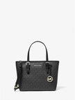 [AT DELHI] MICHAEL KORS  Jet Set Travel Extra-Small Logo Top-Zip Tote Bag - Black image 0