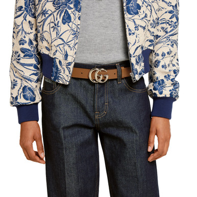 GUCCI GG Marmont Thin Belt  Brown image 2