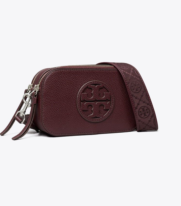 TORY BURCH Mini Miller Denim Crossbody Bag - Dark carmine image 2