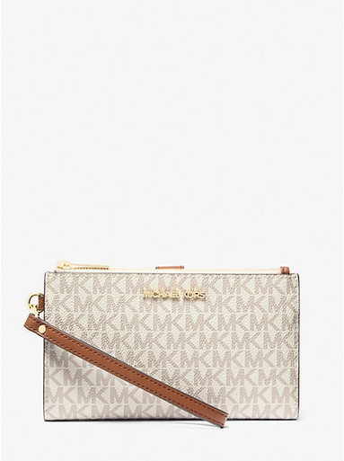 Michael Kors Jet Set Travel Signature Logo Smartphone Wallet - Vanilla image 1
