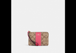 Corner Zip Wristlet In Signature Canvas image 6