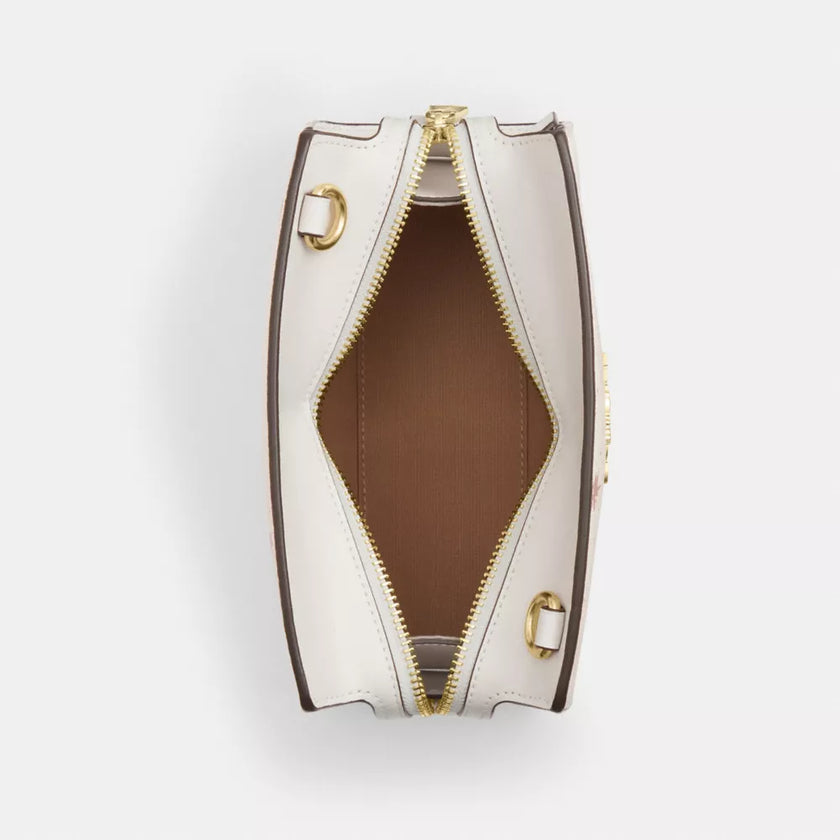 COACH Gia Crossbody Bag With Star Print - Gold/Chalk Multi image 3