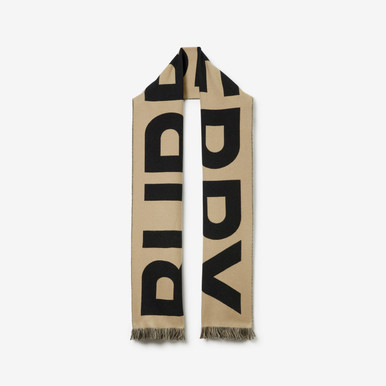 BURBERRY  Logo Wool Scarf image 1