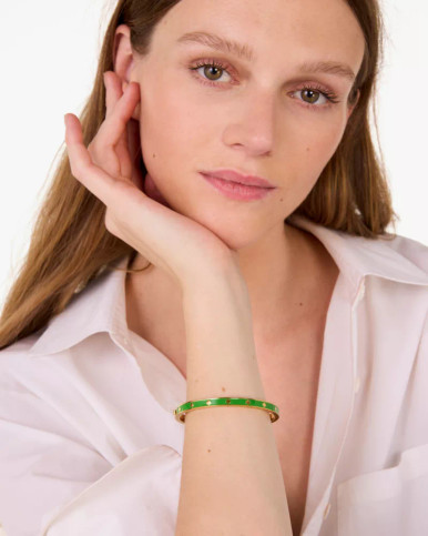 KATE SPADE Spot The Spade  Enamel Hinged Bangle image 0