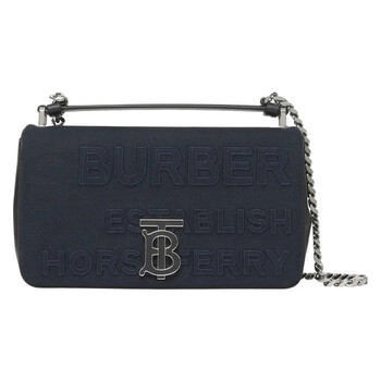 BURBERRY Navy Small Lola Horseferry Logo Canvas Bag image 2