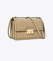 TORY BURCH T Monogram Leather Shoulder Bag - Fresh Clay image
